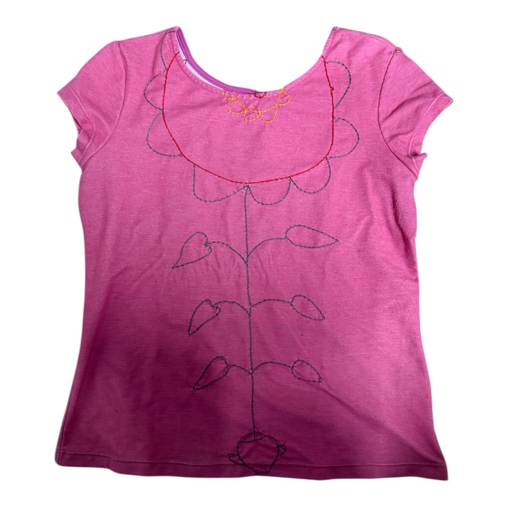Rare Replay Jeans/ E-play Pink Floral Embroidered Women's Top - size M